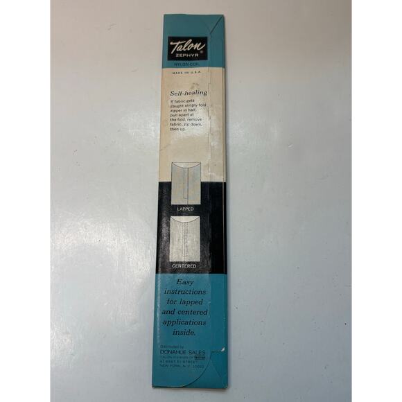 Vintage Talon Zipper Nylon Coil 12 inch Light Coral Zephyr Deadstock - Picture 4 of 4